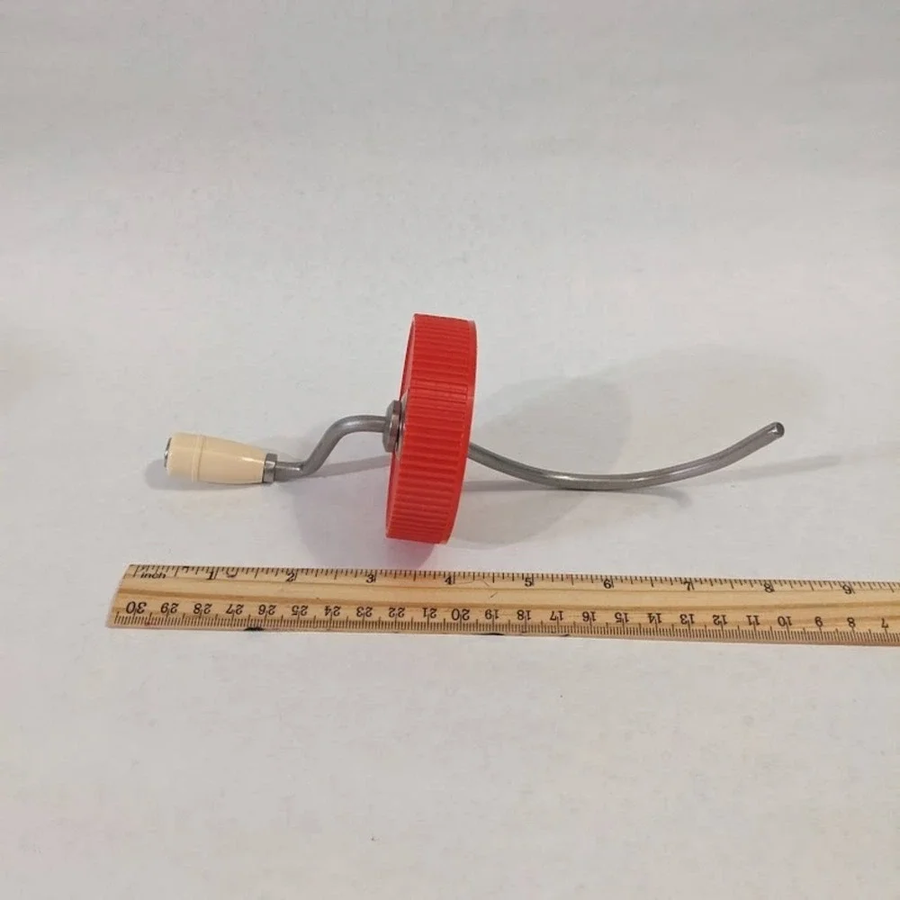Vintage Manual Hand Crank Nut Butter Dough Hook Mixer Attachment Handle 8.5